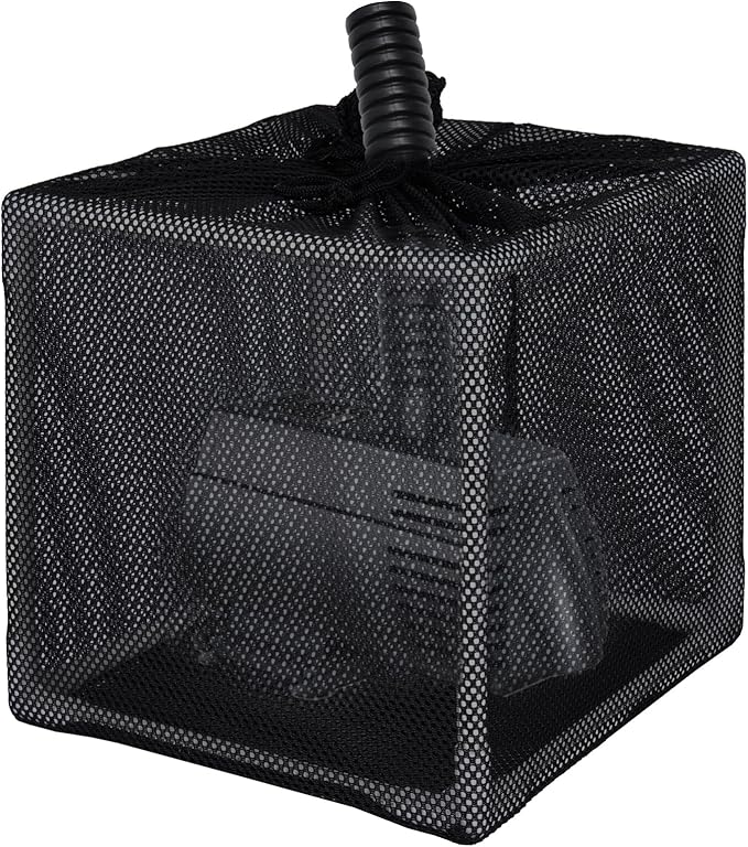 Pond Filter Box, Anti-Clogging Pond Filters for Outdoor Ponds Nylon Media Mesh Water Pump Cover Barrier Bag with Drawstring, Pond Pump Filter Bag (7 Inch)-VerdiqueGarden