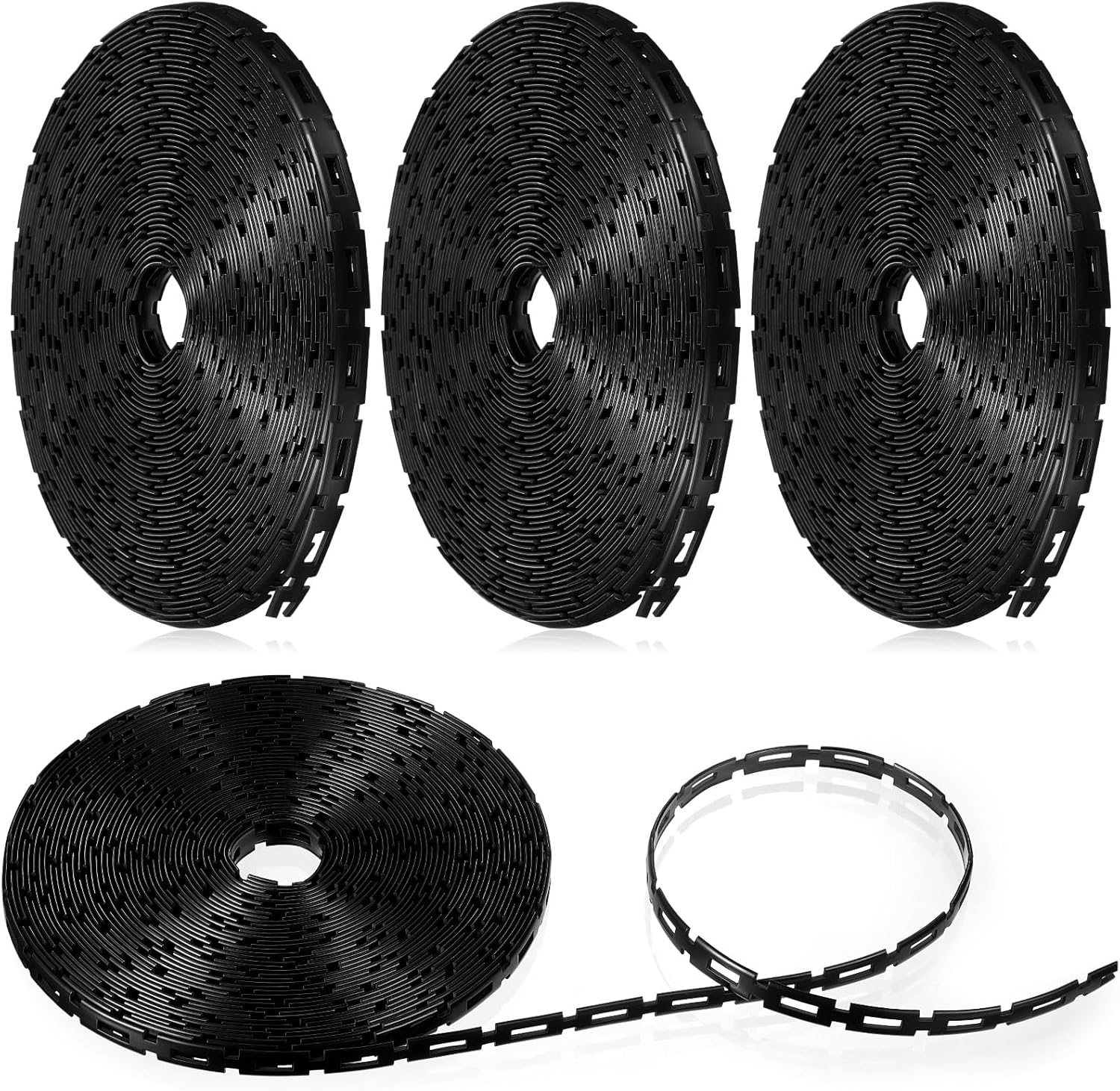 Wesiti 200 ft Plastic Chain Lock Tree Tie 1/2 Inch Wide Adjustable Tree Support Straps Plant String Swing Strap Flexible Reusable Ties for Staking for Garden Accessories-VerdiqueGarden