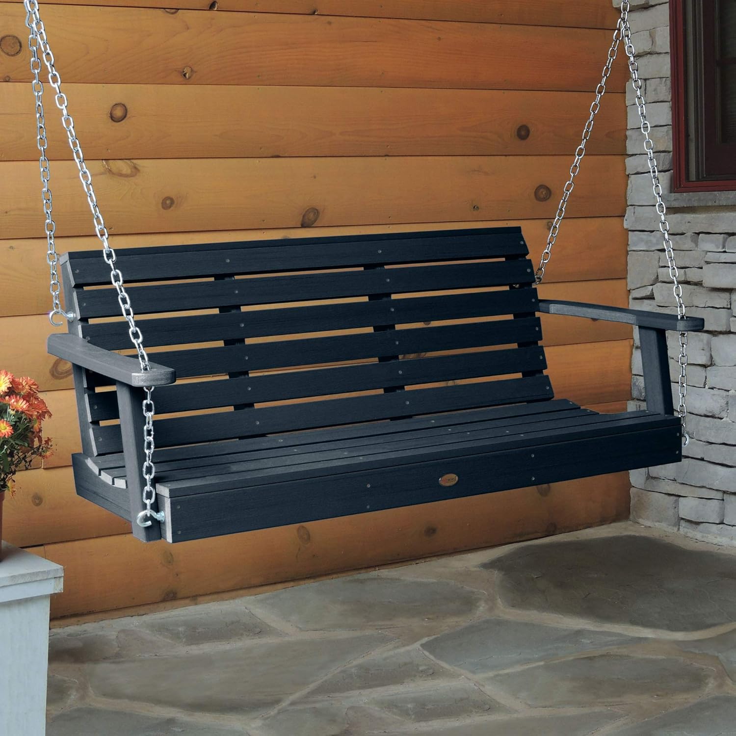 highwood Weatherly Porch Swing 5 Feet, Federal Blue-VerdiqueGarden