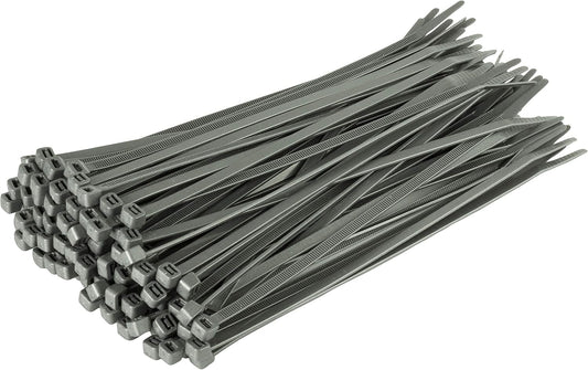 GTSE 8 Inch Silver/Gray Zip Ties, 100 Pack, 50lb Strength, UV Resistant Strong Nylon Grey Cable Ties, Self-Locking 8" Tie Wraps-VerdiqueGarden