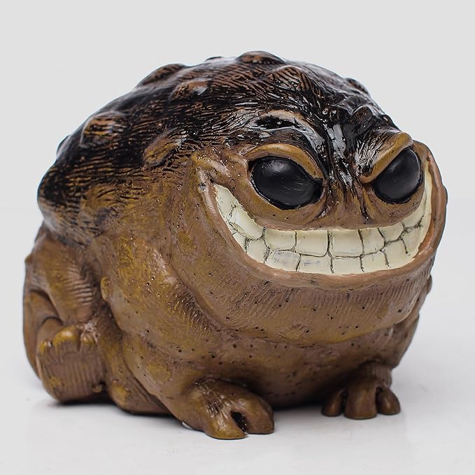 Weird Ugly Funny Monster Frog Obese Toad Garden Accessories Quirky Outdoor Accents Decorative Statue Novelty Home Office Sculpture Unique Gift-VerdiqueGarden