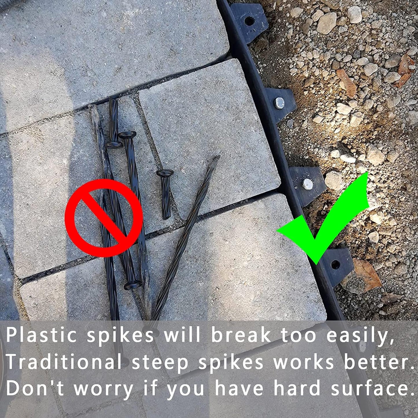 12 Inch Galvanized Landscape Stakes Metal Landscape Edging Anchoring Spikes, Landscape Anchoring Stake for Artificial Turf, Paver Edging, Weed Barrier, Tent, Camping, Carpentry (15)-VerdiqueGarden