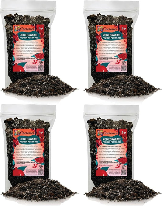 Premium Pomegranate Potting Soil Mix - Ideal Nutrient Blend for Growing Robust, Flavorful, and Bountiful Pomegranate Trees - 1 Quart-VerdiqueGarden