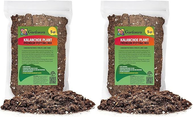 Kalanchoe Plant Premium Potting Mix - 10 Quart - Optimize Growth with Natural Ingredients (2 Bags of 5 Quart)-VerdiqueGarden