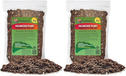 Kalanchoe Plant Premium Potting Mix - 10 Quart - Optimize Growth with Natural Ingredients (2 Bags of 5 Quart)-VerdiqueGarden