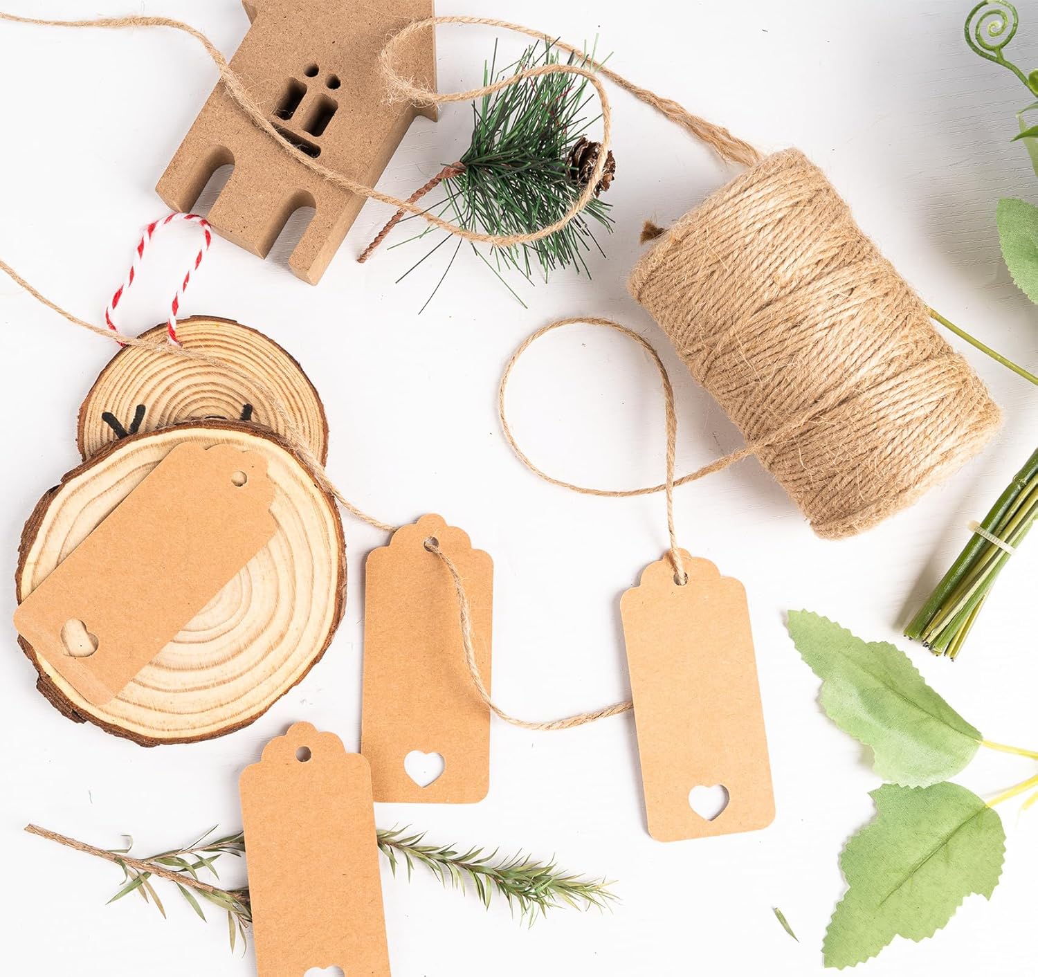 Garden Twine, 394 Feet 2mm Jute Twine, Baling Plant String for Climbing Plants,Tomatoes, Crafting Floristry 120-meter Natural Hemp Rope, 2mm-VerdiqueGarden