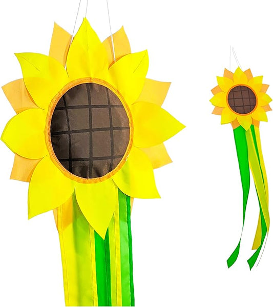 Madrona Brands Sunflower Windsock | Durable Outdoor Hanging Decoration | Yard, Garden, Patio, Home and More | 42-Inch-VerdiqueGarden