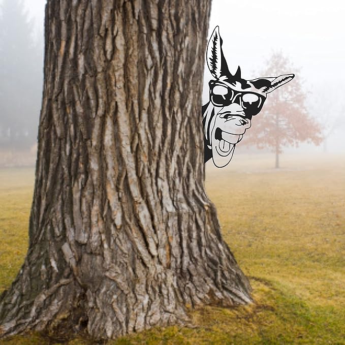 Peeping Donkey Metal Art Farm Garden Decor Garden Fence Decoration Outdoor Decoration for Farmhouse,Yard,Lawn-VerdiqueGarden