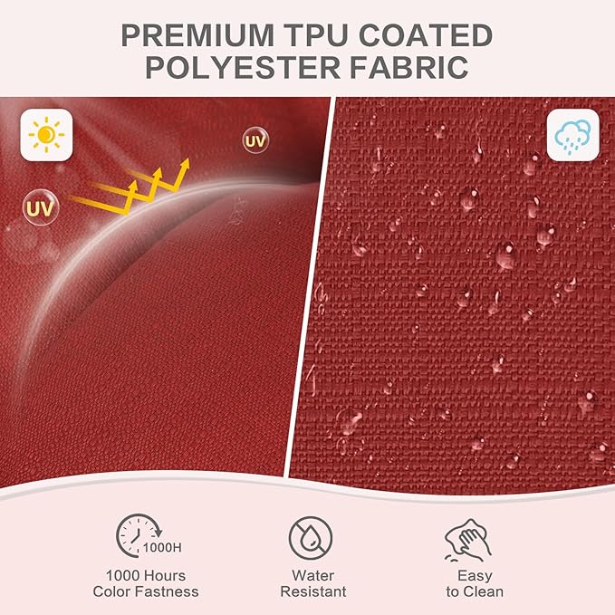 Aoodor 19" x 19" x 5" Tufted Outdoor Chair Cushions, Water Resistant & Fade Resistant Polyester Dining Chair Pads with 2 Straps for Patio Furniture, Set of 4-VerdiqueGarden