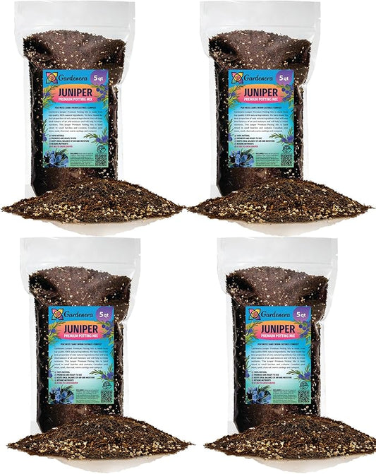 Premium Juniper Potting Soil Mix - Perfect Balance of Nutrients, Drainage, and Aeration for Healthy Juniper Trees - 20 Quart-VerdiqueGarden