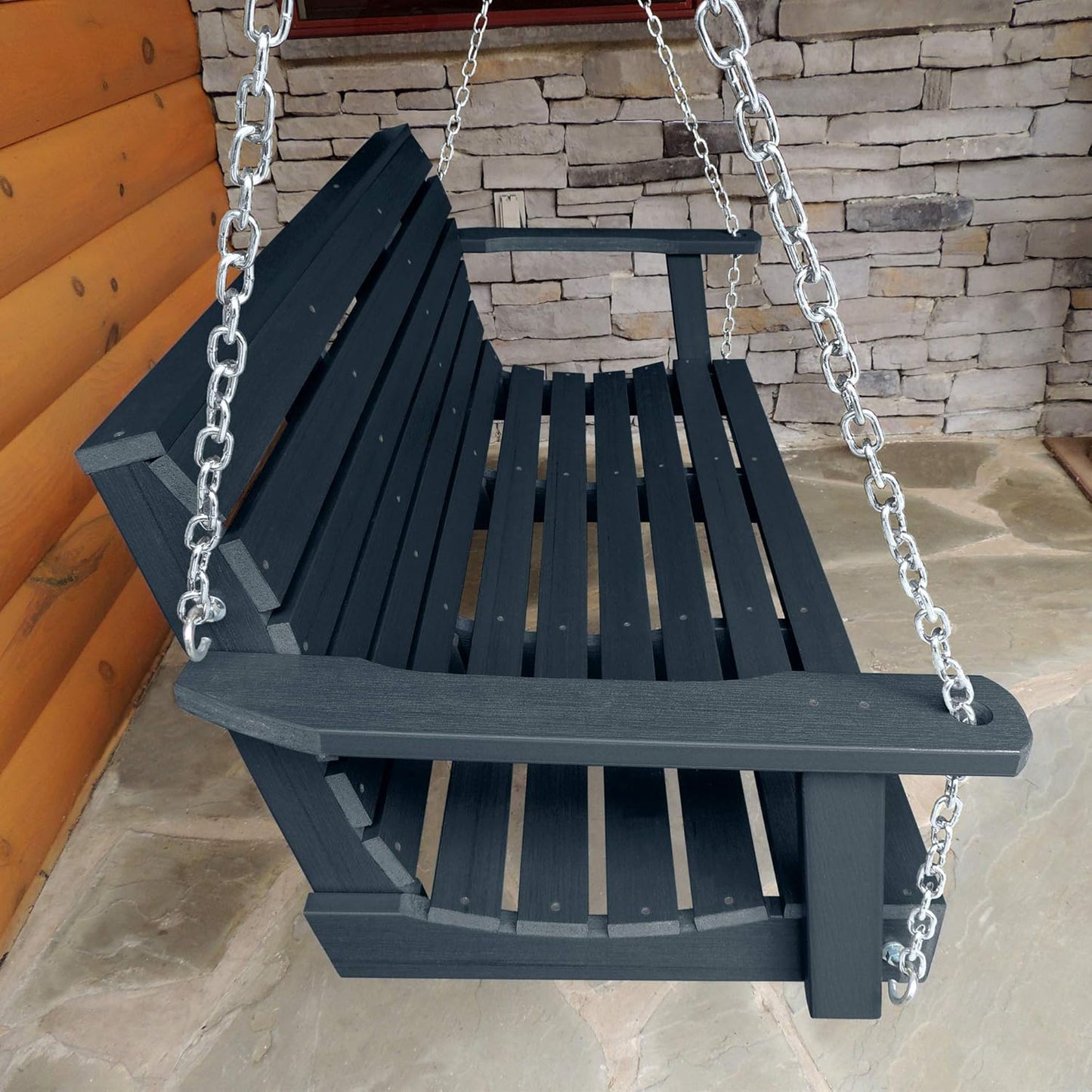 highwood Weatherly Porch Swing 5 Feet, Federal Blue-VerdiqueGarden