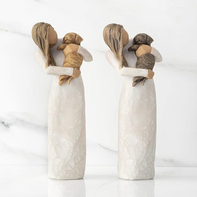 Willow Tree Adorable You (Golden Dog), A Joyful Friendship, Expresses Relationship with a Much-Loved Pet Dog, Sculpted Hand-Painted Figure-VerdiqueGarden