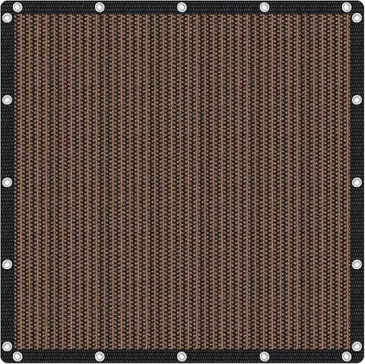 VICLLAX Shade Fabric Sun Shade Cloth with Every 2 FT Grommets for Patio Garden Pergola Cover Canopy 6x21 FT, Mocha-VerdiqueGarden