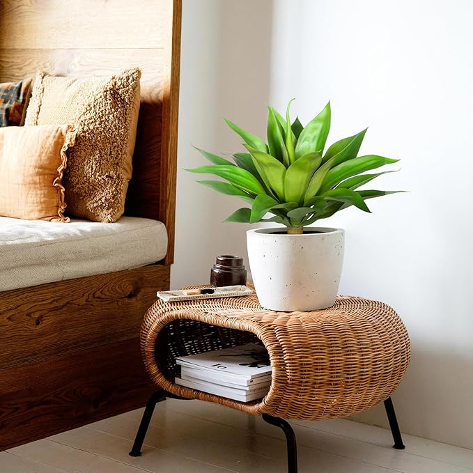 Artificial Agave Plants,Large UV Resistant Fake Agave Planters for Indoor and Outdoor Decorating Artificial Plants for Outdoors Plants(2Pack, 22")-VerdiqueGarden