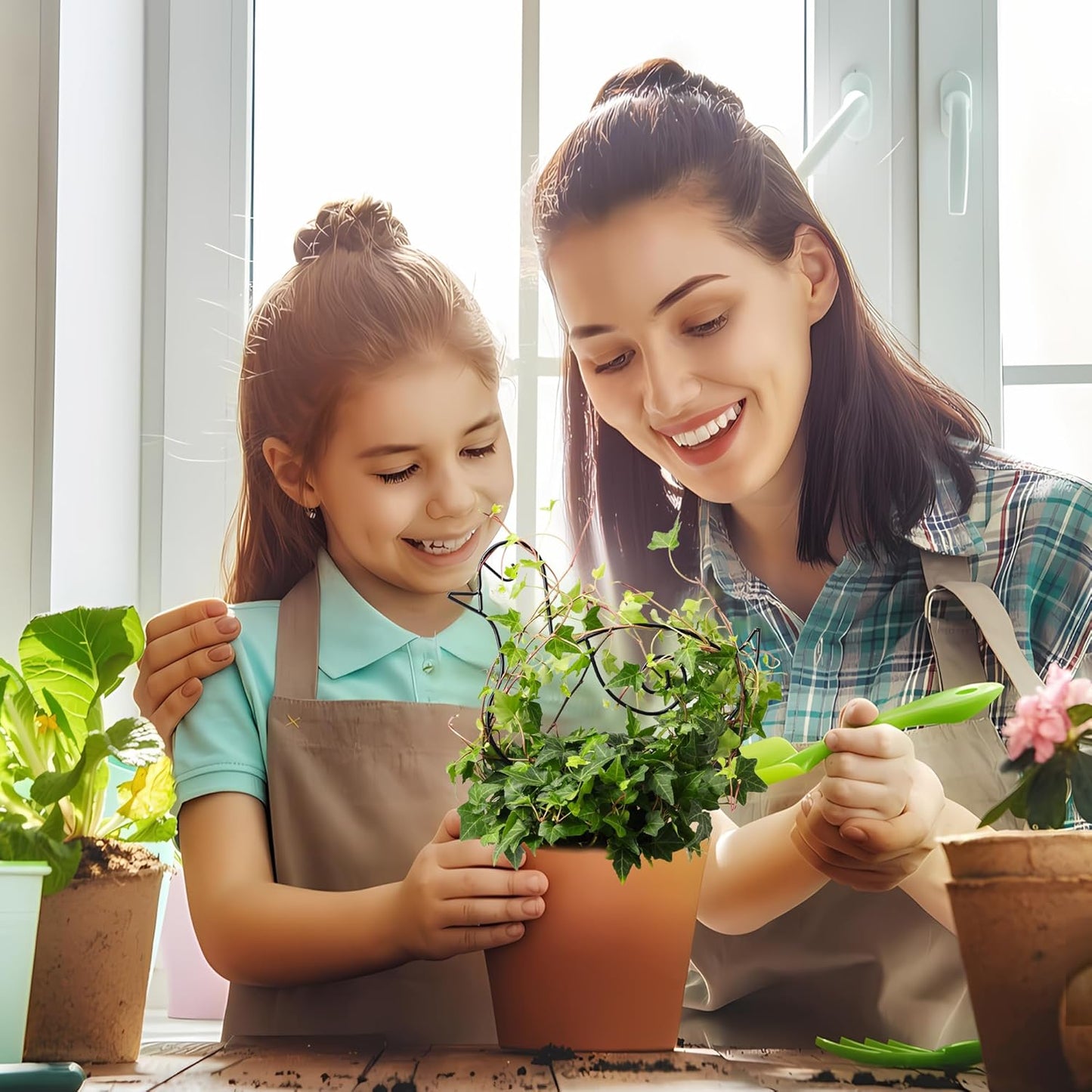 2 Pack Plant Trellis Indoor, 10.8" W x 13" H Small Trellis for Potted Plants, Decorative Trellis for Climbing Plants Indoor, Ideal for Vines on Tabletops, Balconies, Gardens and Lawns, Duck-Shaped-VerdiqueGarden