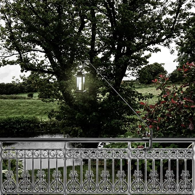 Ashman Deck Hook 32-Inch (2 Pack), Double Forged Solid Metal Single Piece Rod, Ideal for Bird Feeders, Plant Hangers, Coconut Shell Hanging Baskets, and Lanterns.-VerdiqueGarden