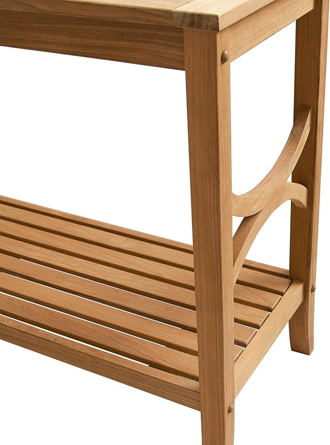 Cambridge Casual Chester Teak Wood Outdoor Console Table – Durable Accent Table for Patio, Deck, Porch and Garden - Perfect for Displaying Plants, Décor, Beverage and Other Outdoor Essential-VerdiqueGarden
