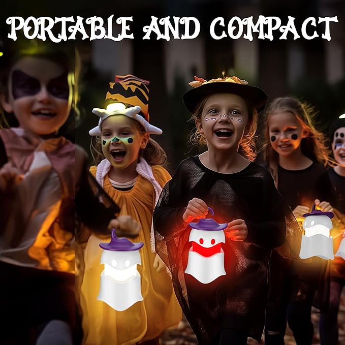 EverBrite 3-Pack Halloween Pumpkin Lantern & 3-Pack Halloween Hanging Ghost Lights-VerdiqueGarden