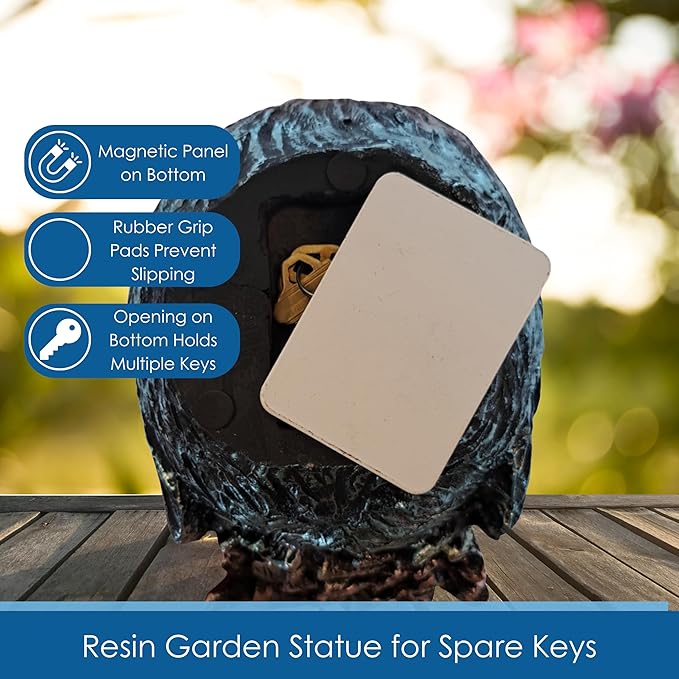 Rooster Garden Statue Quietly Holds a Hidden Key Outside for Your House or in Your Kitchen for Your Car-VerdiqueGarden