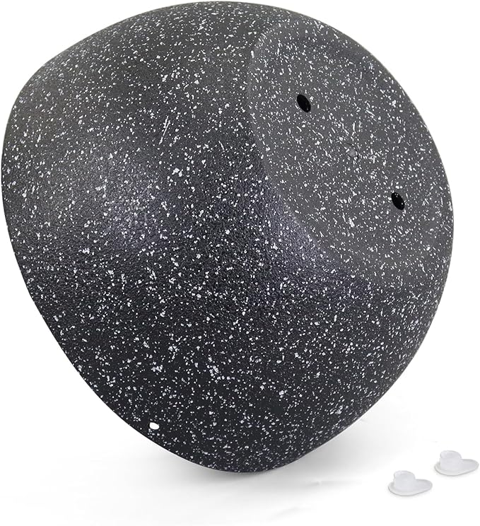 10 inch Hanging Planters for Indoor Outdoor Plants, 2 Pack Hanging Flower Plant Pots with Drainage Holes and Chain for Garden Porch, Plastic Hanging Baskets for House Plants, Speckled Black-VerdiqueGarden