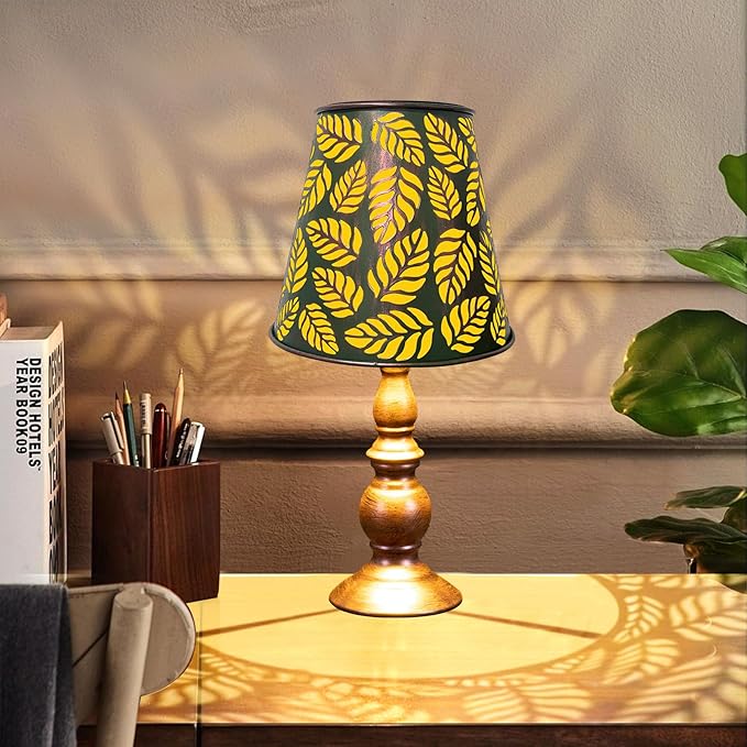 Pearlstar Solar Table Lamps - Leaf Garden Waterproof Cordless Solar Table Lamps for Patio Garden Pathway Yard-VerdiqueGarden