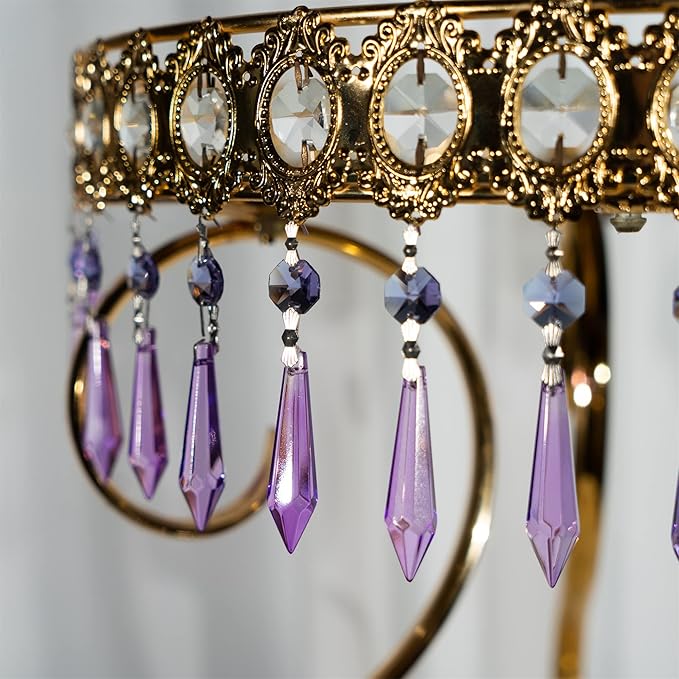 HDCRYSTALGIFTS Purple Chandelier Icicle Drop Prisms Crystal 55mm, Pack of 25-VerdiqueGarden