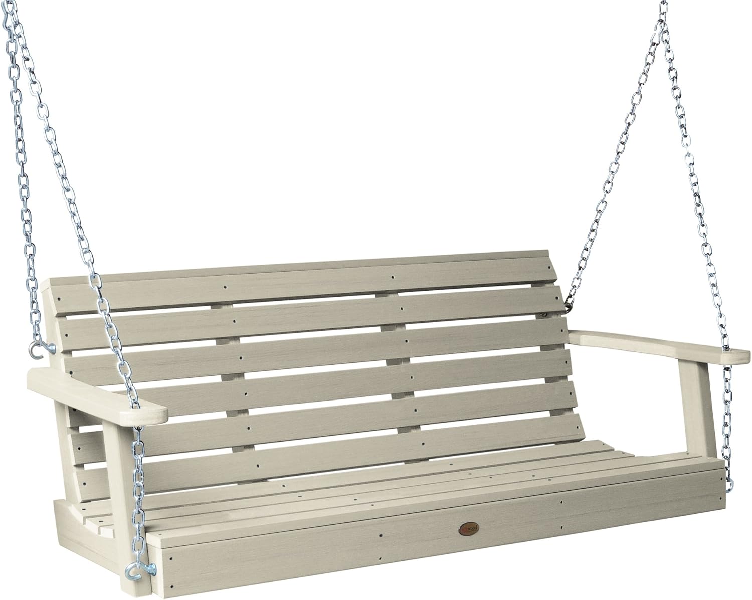 highwood Weatherly Porch Swing 5 Feet, Whitewash-VerdiqueGarden