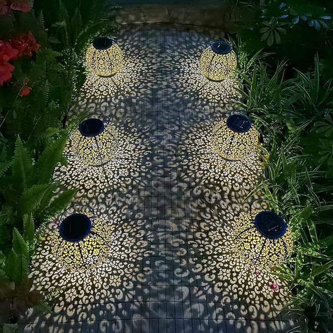 Outdoor Solar Big Lanterns Waterproof, Go2garden Gifts for Women Mom Garden Yard Decor Lights for Patio, Yard, Party Ornaments,Birthday Mothers Day Gifts for Grandma (1 Pack, Teal Blue)-VerdiqueGarden