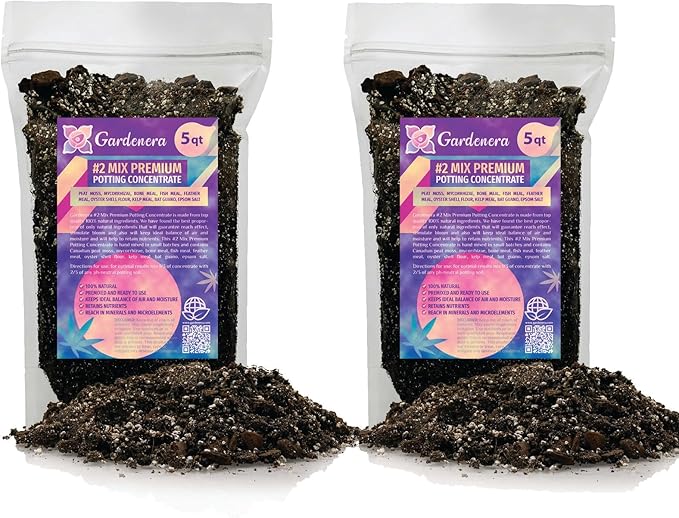 Premium Organic #1 Potting Soil Mix - Ideal Nutrient Blend for Robust, High-Yield, and Beautifully Blooming Outdoor Guerrilla Growing Plants - 10 Quart-VerdiqueGarden