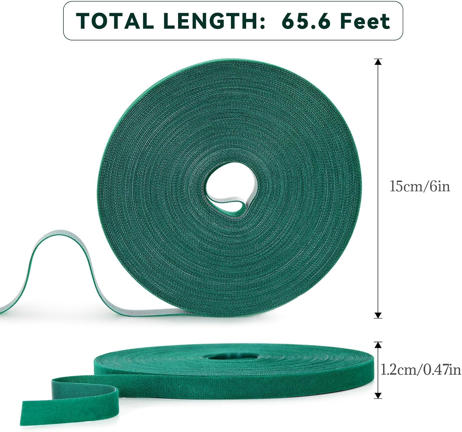 Garden Tape, 65.6 Feet 1/2''Plant Tape, Reusable Plant Garden Ties, Plant Supports for Climbing Plants, Adjustable Plant Straps for Gardening, Home, Office (1 Pack 65.6 Feet)-VerdiqueGarden