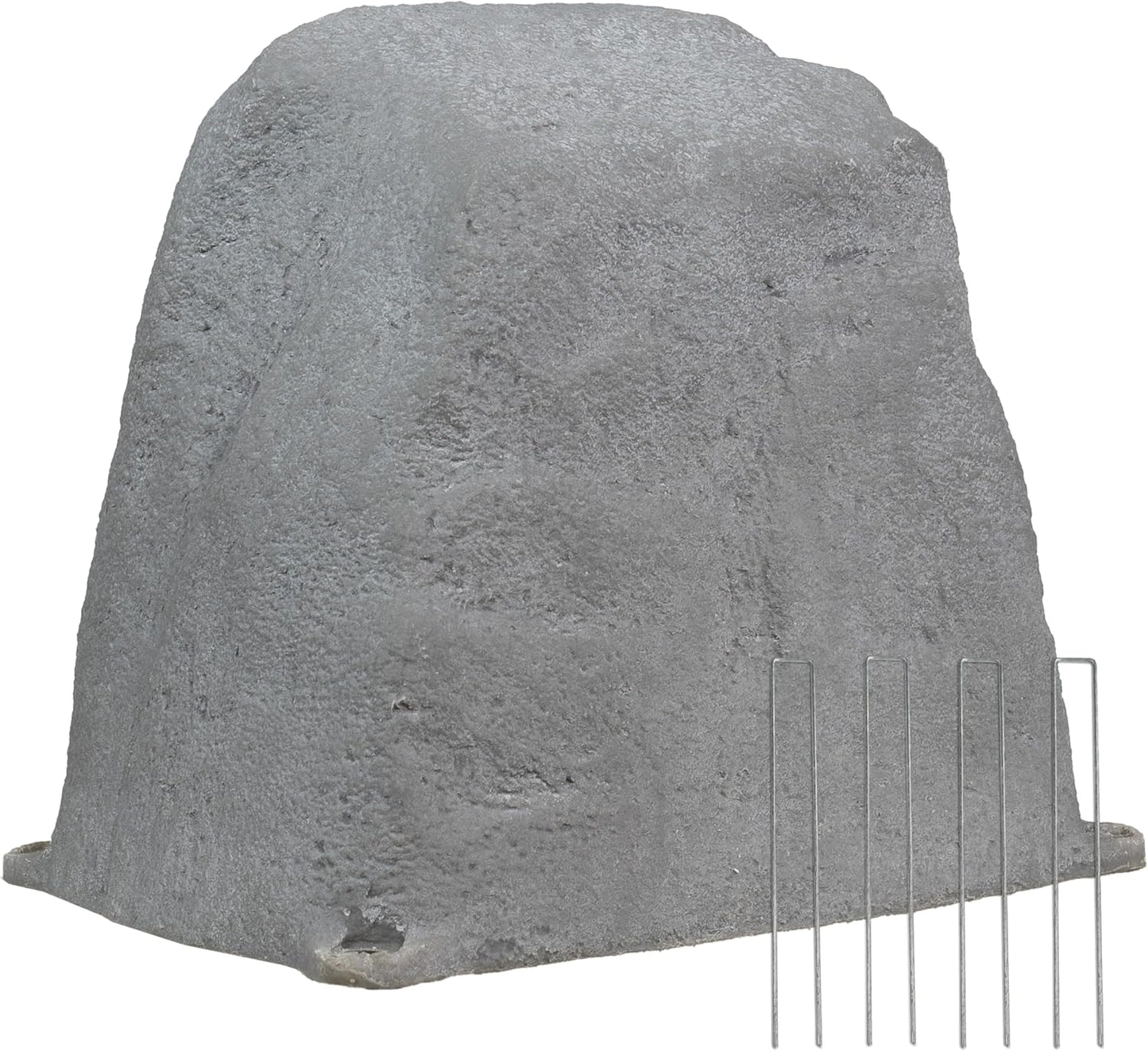 Sunnydaze 11" H Polyresin Faux Landscape Rock Cover - Lightweight Fake Rock Well Pump Cover for Outside - Gray-VerdiqueGarden