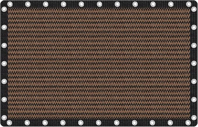 VICLLAX Shade Fabric Sun Shade Cloth Privacy Screen with Grommets for Patio Garden Pergola Cover Canopy 10x16 FT, Mocha-VerdiqueGarden