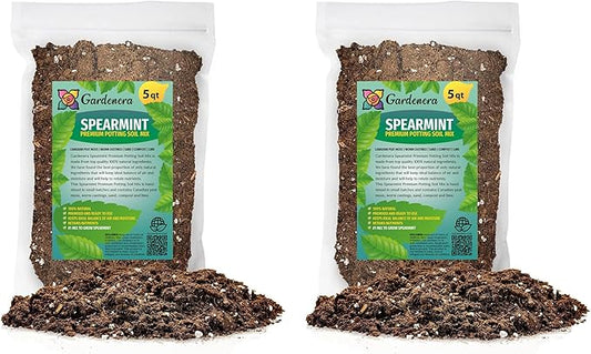 Spearmint Plant Potting Soil - All-Natural Blend for Thriving Spearmint Plants - Boosts Root Health and Aroma - 10 Quart-VerdiqueGarden