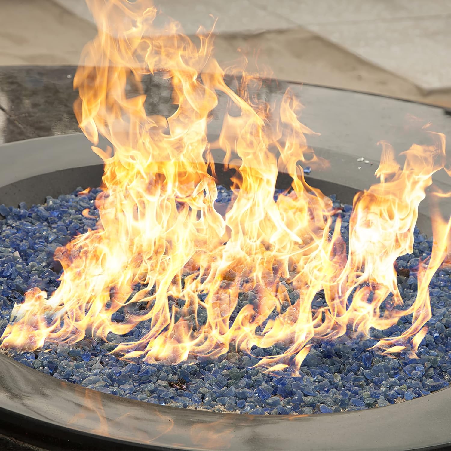 Stainless Steel Fire Pit Burner Pan & Ring, Works with Liquid Propane or Natural Gas, 30-Inch Pan, 24-Inch Ring, 150,000 BTU Max-VerdiqueGarden