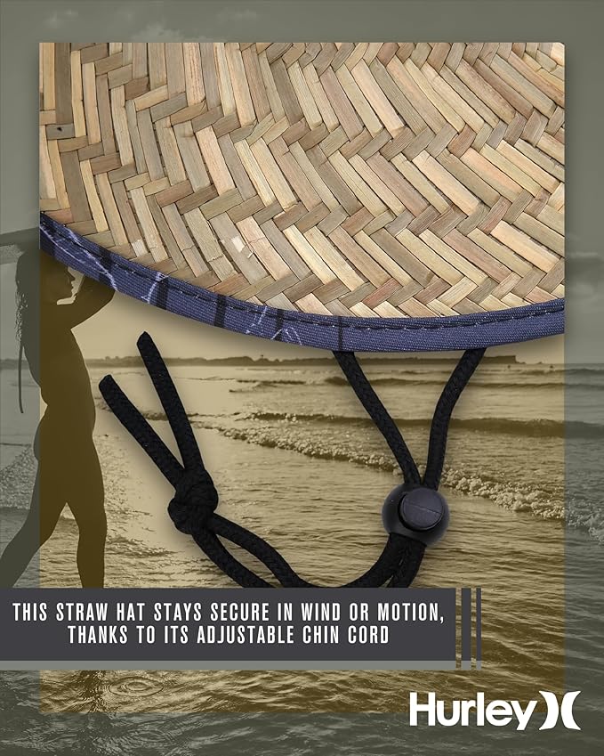 Hurley Men's Straw Hat - Bayside Lifeguard Straw Sun Hat-VerdiqueGarden