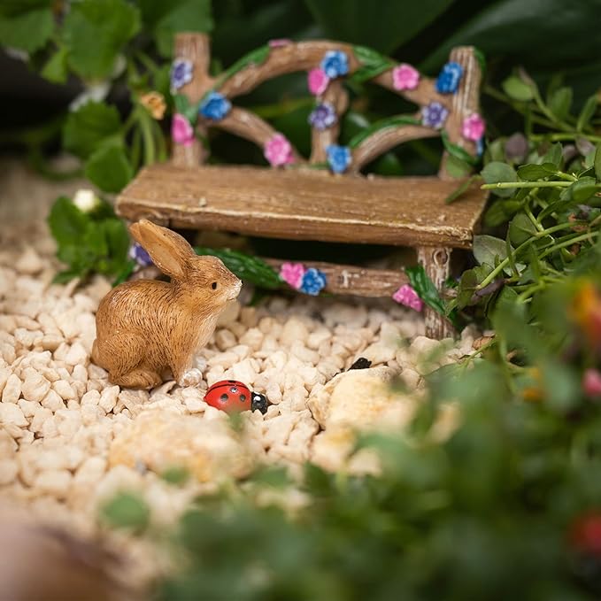 Fairy Garden Accessories Outdoor - Colorful Fairy Garden Starter Kit with a Fairy for a Garden and Miniature Furniture - 14 Piece Set-VerdiqueGarden