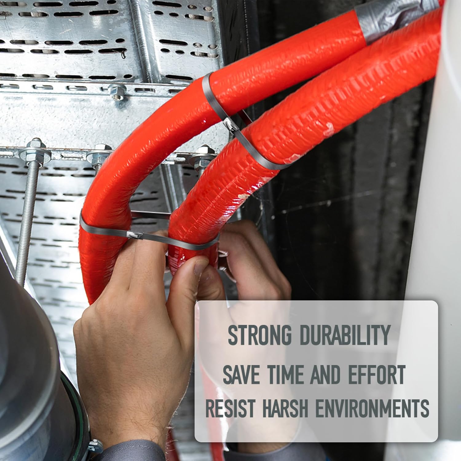 Stainless Steel Zip Ties 11.8 inch 500pcs, 304Stainless Steel Metal Zip Ties Multi-Purpose Heavy Duty Self-Locking Cable Ties for Machinery, Fence, Vehicles, Farms, Cables, Pipesas Well-VerdiqueGarden