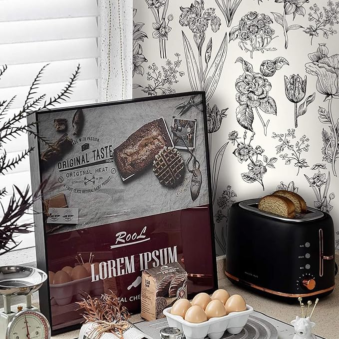 Dimoon 393"x17.3" Floral Peel and Stick Wallpaper Beige Contact Paper Waterproof Wallpaper Delicate Vintage Flower Thicken Plant Self Adhesive Removable Wall Covering Shelf Liner Decal Vinyl Roll-VerdiqueGarden