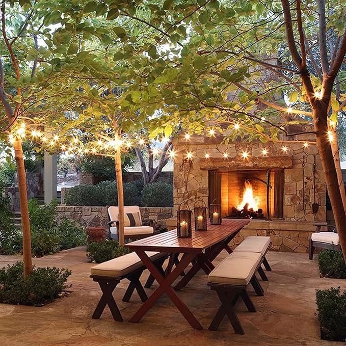 Banord Outdoor String Lights Vintage LED Filament Bulb, Shatterproof E26 Screw Base Edison LED Light Bulbs for Indoor & Outdoor Use 100 Pack-VerdiqueGarden