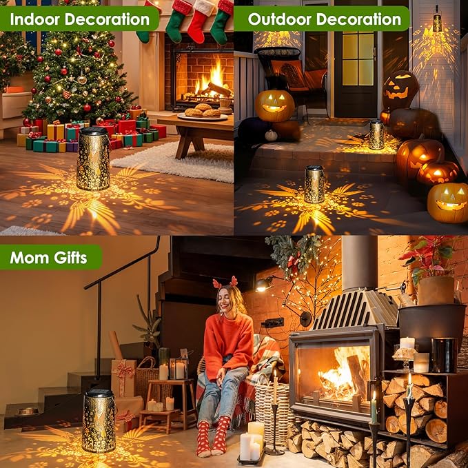 Hummingbird Outdoor Solar Lights for Yard, Hanging Solar Lanterns Outdoor Waterproof, Garden Decor Christmas Gifts for Mom Women Grandma, Hanging Decoration Outside for Yard, Patio, Porch, Lawn-VerdiqueGarden