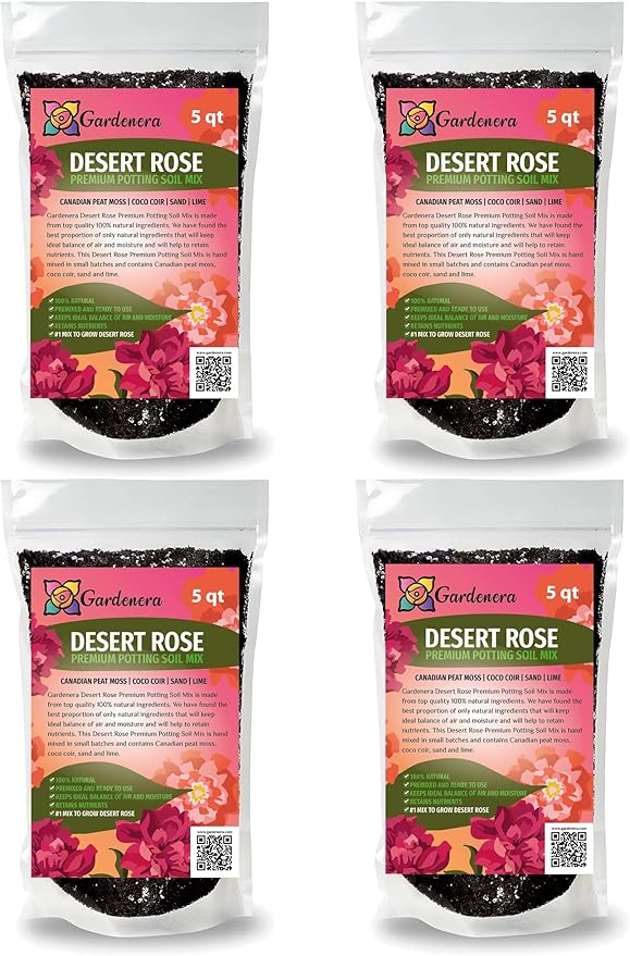 Organic Desert Rose Soil Blend - Promote Strong Root Development and Flowering - 20 QUARTS-VerdiqueGarden