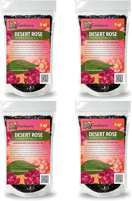 Organic Desert Rose Soil Blend - Promote Strong Root Development and Flowering - 20 QUARTS-VerdiqueGarden
