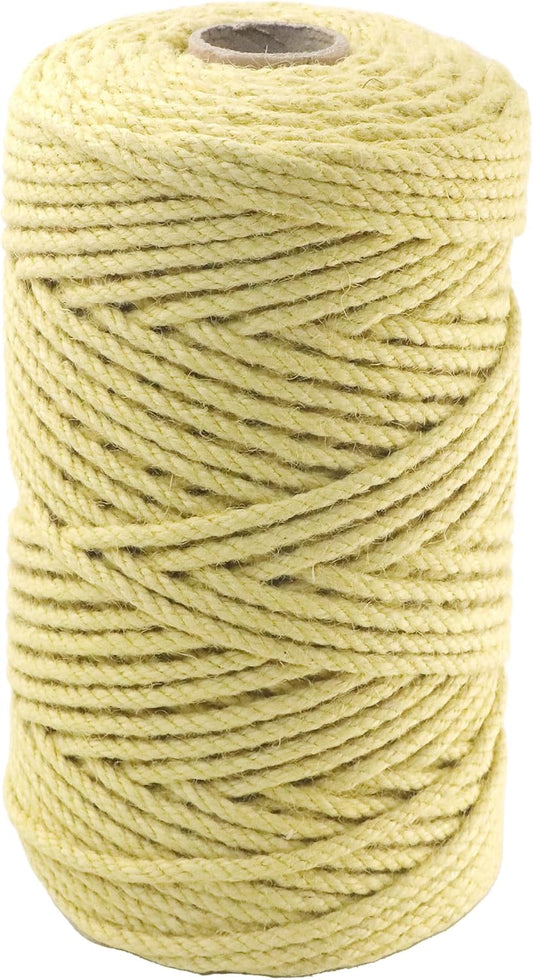 4mm x 300 Feet Yellow Jute Rope, Twine for Gardening Tomato Climbing Plant Tie Floristry Crafts Gift Wrapping Packing Decor-VerdiqueGarden