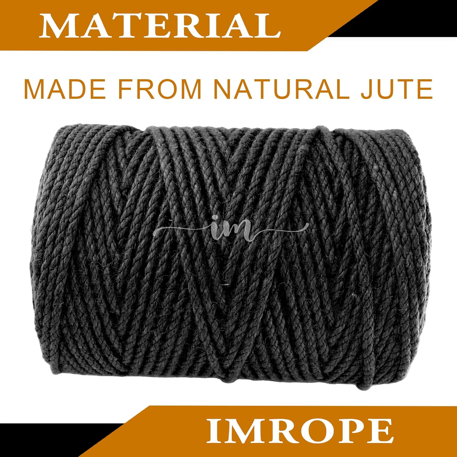4mm x 500 Feet Black Jute Rope, Twine for Gardening Tomato Climbing Plant Tie Floristry Crafts Gift Wrapping Packing Decor-VerdiqueGarden