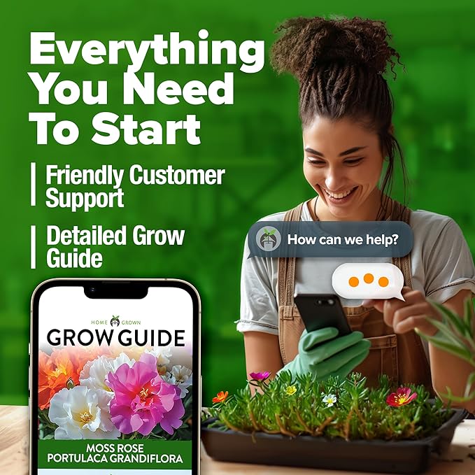 HOME GROWN 23,500+ Moss Rose Seeds (Bulk Pack) Annual Flower for Ground Cover - Heirloom 𝗡𝗢𝗡-𝗚𝗠𝗢 Portulaca Seeds for Planting Outdoors - Great for Low-Maintenance Gardens (Portulaca grandiflora)-VerdiqueGarden