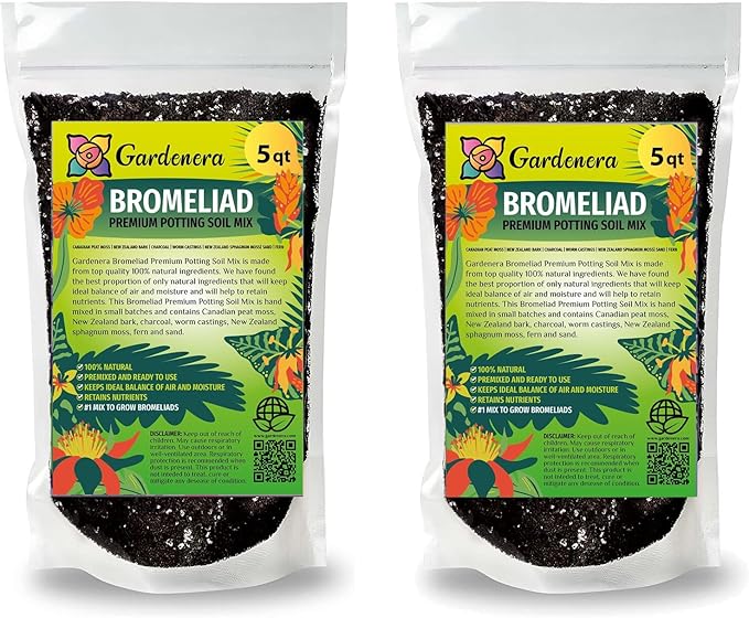 Bromeliad Potting Mix - Crafted for Superior Performance and Exquisite Blooms - 10 QUARTS-VerdiqueGarden
