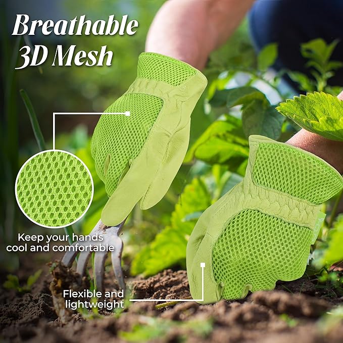 HANDLANDY Women Safety Work Gloves Utility Touch Screen Working Grip Glove for Yardwork Gardening Breathable Mechanic Gloves-VerdiqueGarden