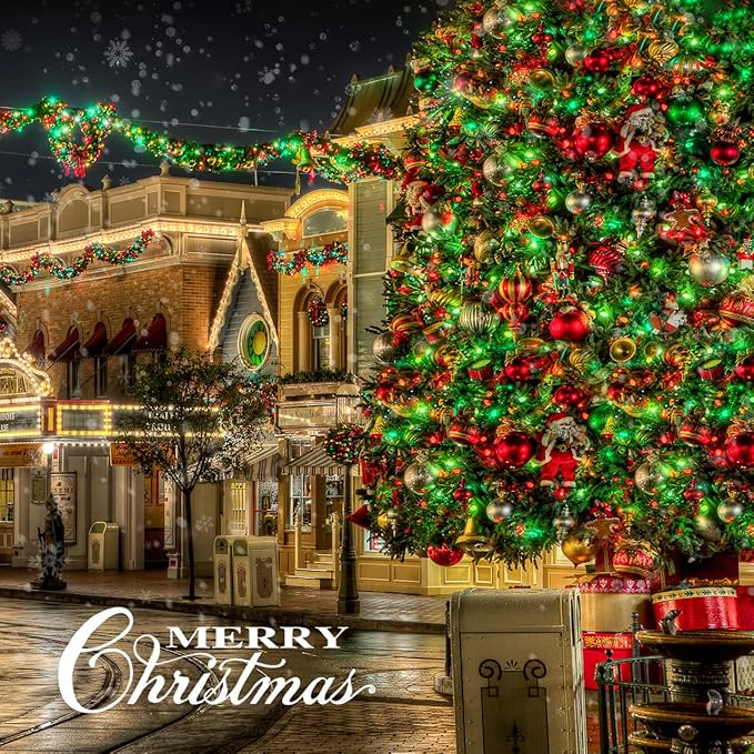 JMEXSUSS 200 LED Christmas String Lights Outdoor, Red & Green Christmas Lights Clear Wire, 11 Modes Connectable Twinkle String Lights Plug in for Christmas Halloween Garden Home Decorations-VerdiqueGarden