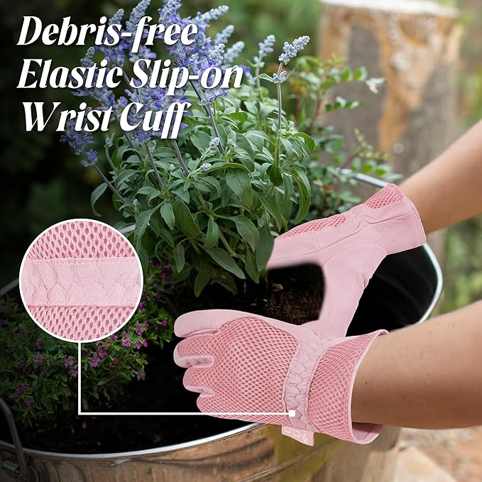 HANDLANDY Women Safety Work Gloves Utility Touch Screen Working Grip Glove for Yardwork Gardening Breathable Mechanic Gloves-VerdiqueGarden