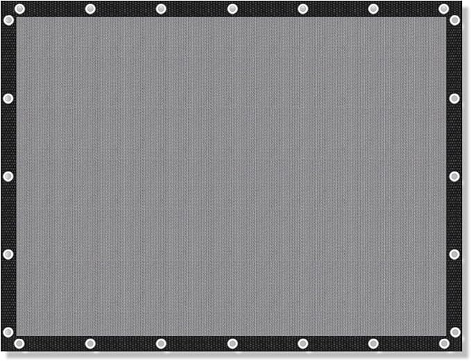 VICLLAX Shade Fabric Sun Shade Cloth with Every 2 FT Grommets for Patio Garden Pergola Cover Canopy 15x20 FT, Light Grey-VerdiqueGarden